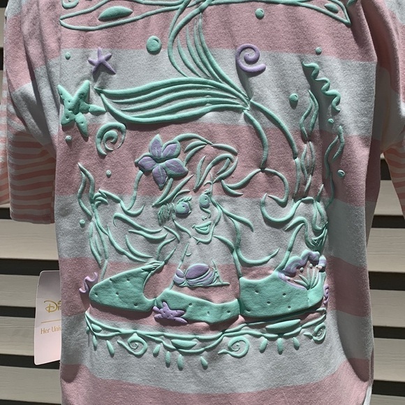 HER universe disney the little mermaid 30th anniversary striped twist front top - Picture 9 of 15